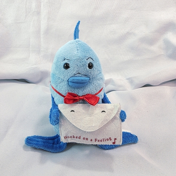 Russ Musical Blue Fish Hooked On A Feeling Sing-A-Lings Plush Toy 8 Inch - Picture 1 of 12